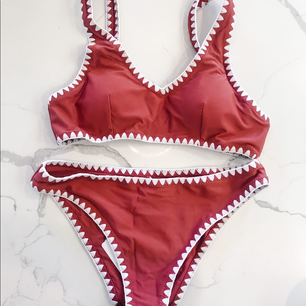Women's Sporty Crochet Trim Bikini Set